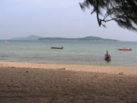Views from Rawai Beach to Koh Bon and Coral Island in the distance