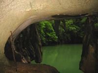 some of the caves lead to hongs (collapsed chambers) within the islands