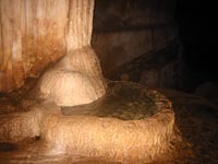 within the caves, water can flow through the rock creating strange rock formations