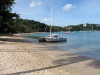 The beach is generally quiet and peaceful