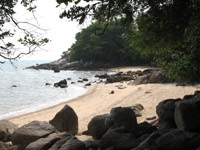 The westernmost beach at Laemka is usually very quiet