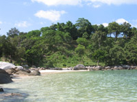 The clear waters off Paradise Beach are good for snorkeling