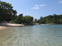 Paradise Beach is not great for bathing as the rocks and corals are too close to shore