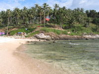 A nice restaurant overlooks Tri Trang Beach